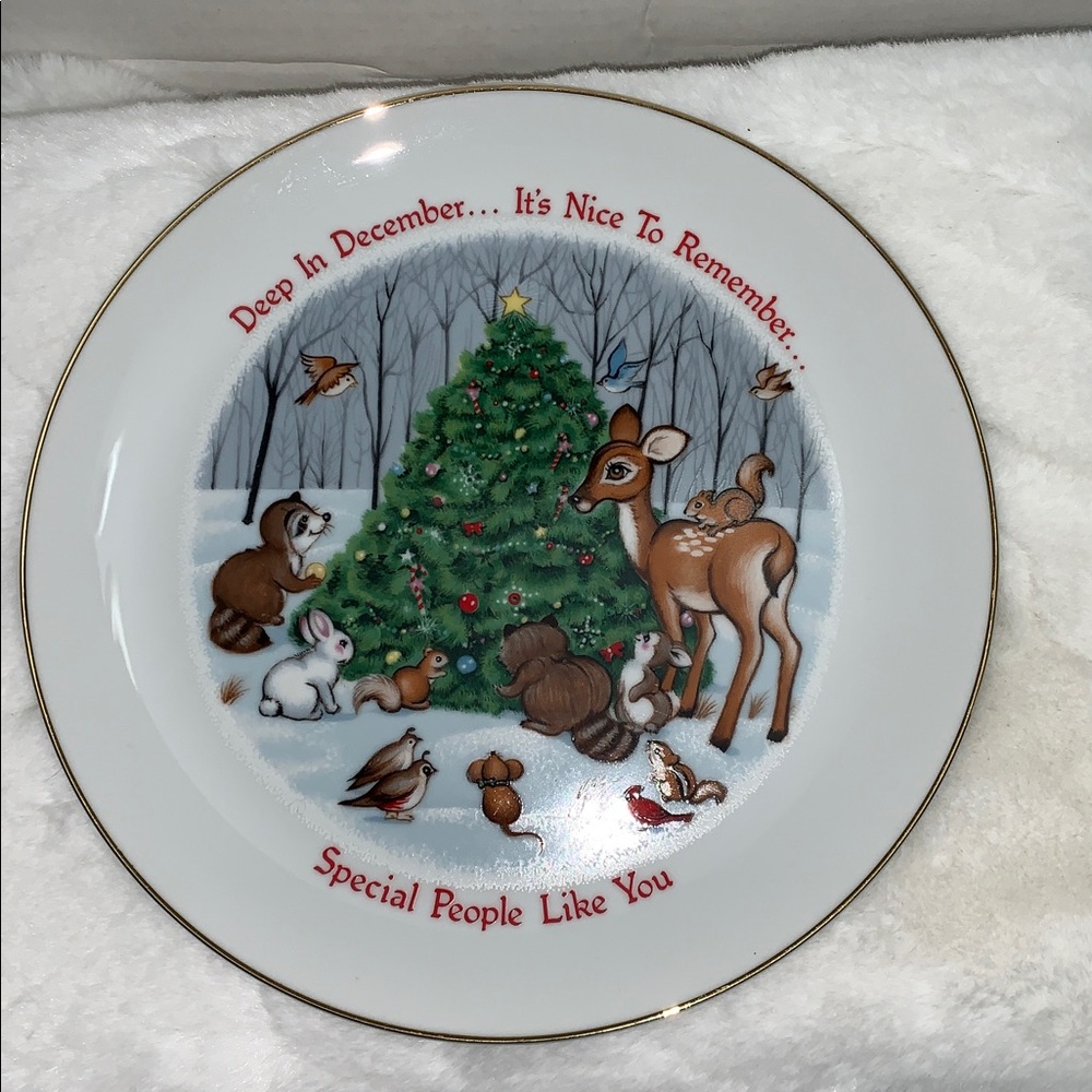🎄 Russ Christmas Plate Animals Christmas Tree For Special People Like You EUC